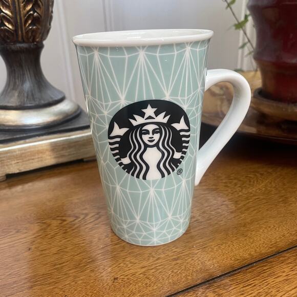 Starbucks  Mermaid Logo Green Geometric Mug - Picture 1 of 4